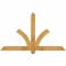 Ekena Millwork Redmond Rough Sawn Timber Gable Bracket, Western Red Cedar, 60"W x 35"H x 2"D x 4"F, 14/12 Pitch GBW060X35X0204RED00RWR - alternate 1